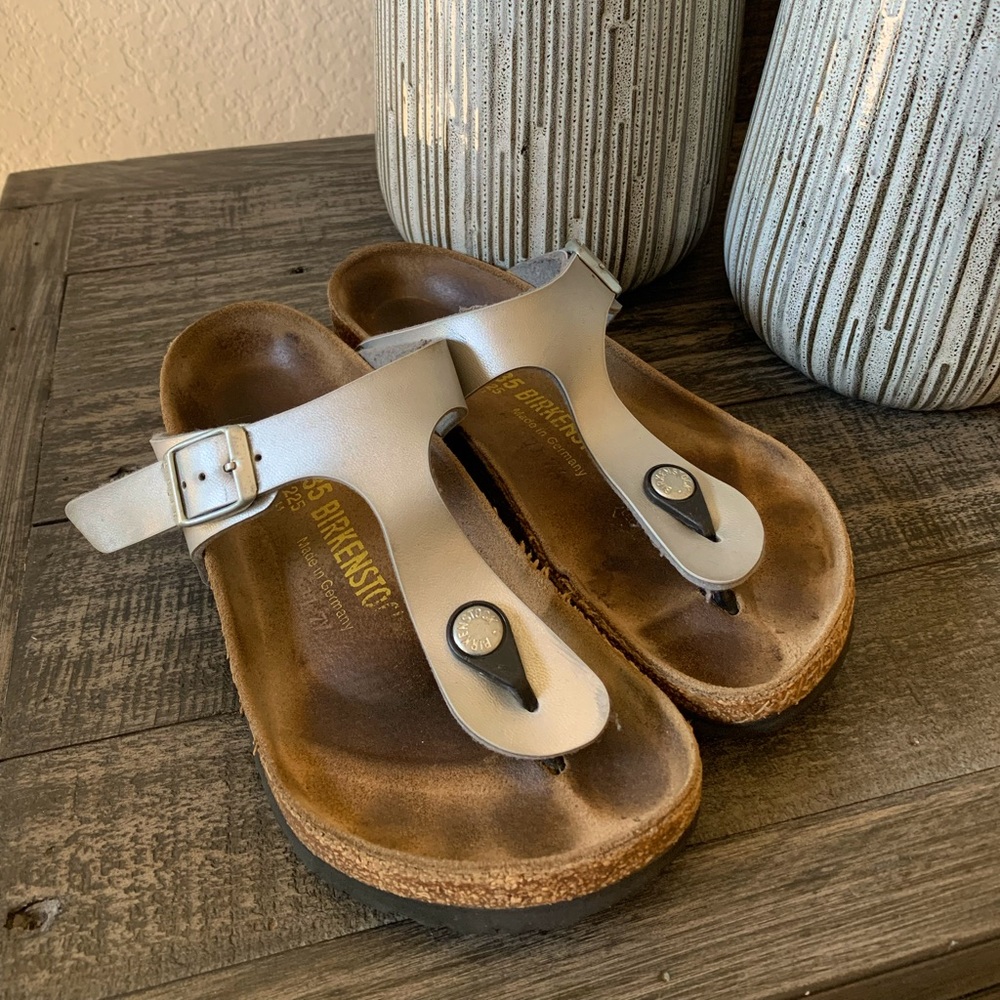 Silver Birkenstocks